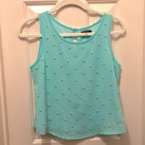 Beautiful blue embellished tank top